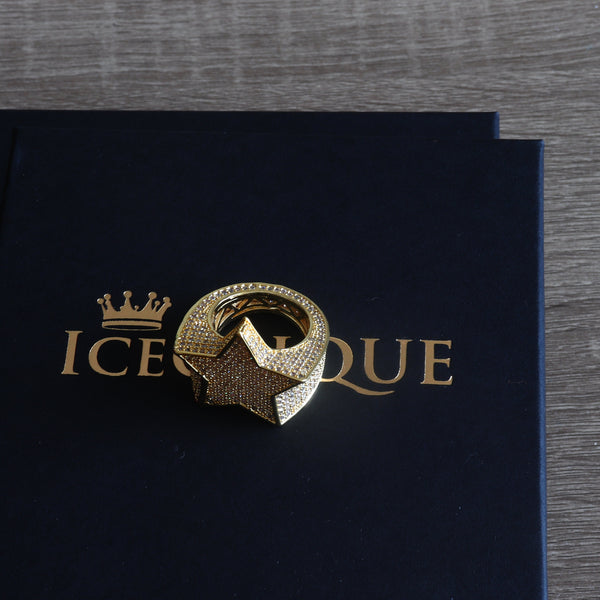 Fully Iced Star Ring