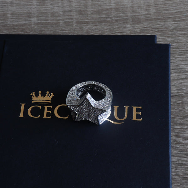 Fully Iced Star Ring