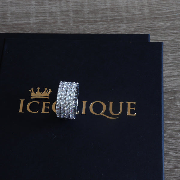Four Row Solitaire Ring