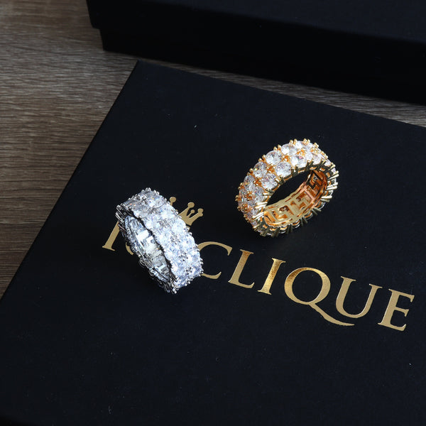 Two Row Solitaire Ring