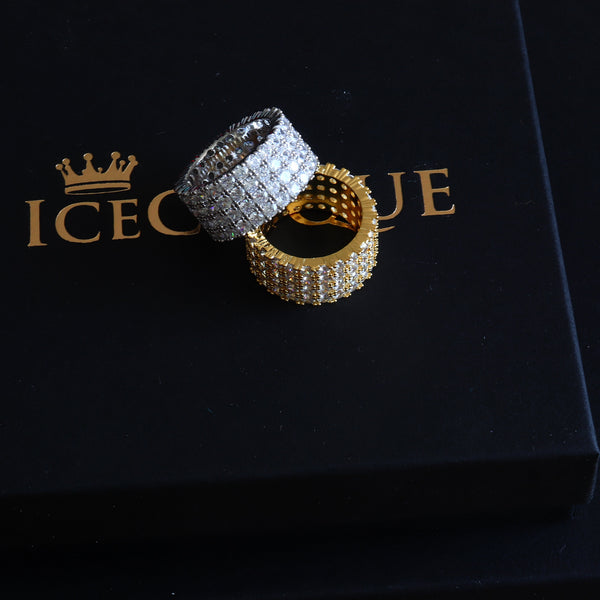 Four Row Solitaire Ring