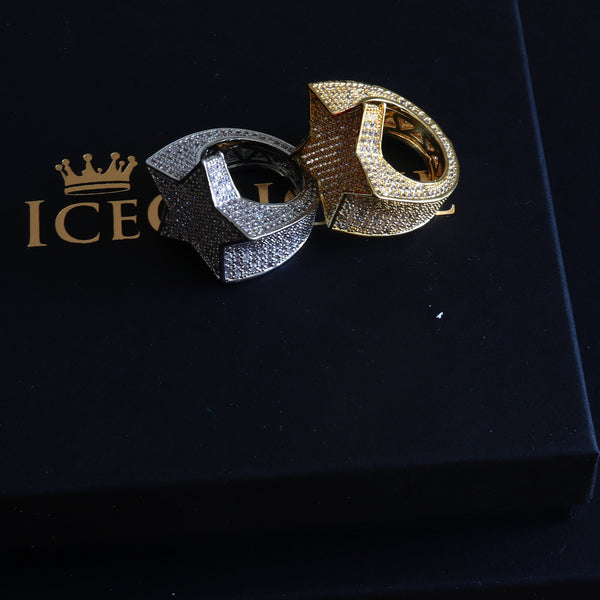 Fully Iced Star Ring