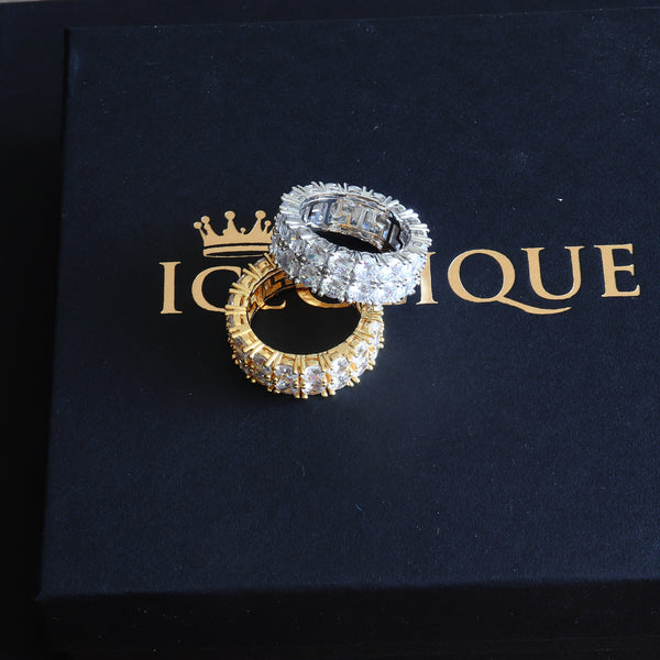 Two Row Solitaire Ring