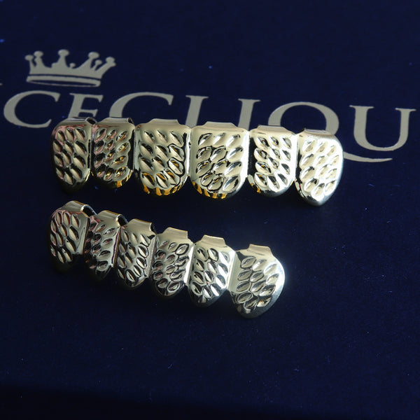 Carved Gold Grillz