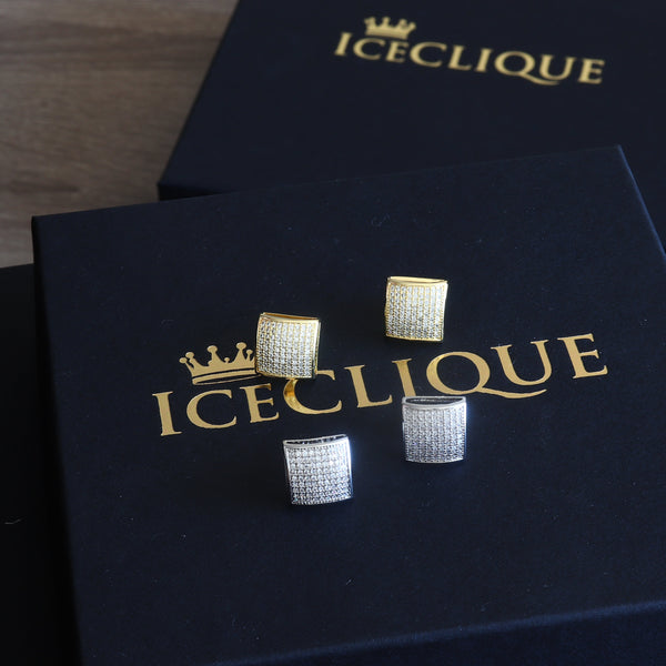 12mm Rounded Square Earrings