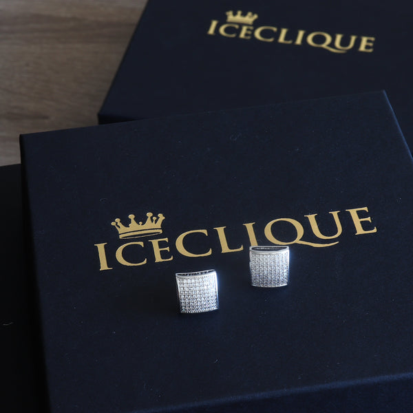 12mm Rounded Square Earrings