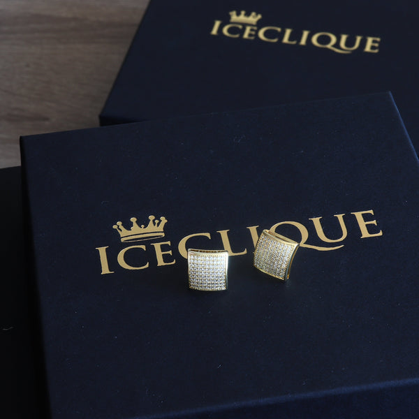 12mm Rounded Square Earrings