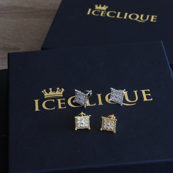 12mm Square Baguette Earrings