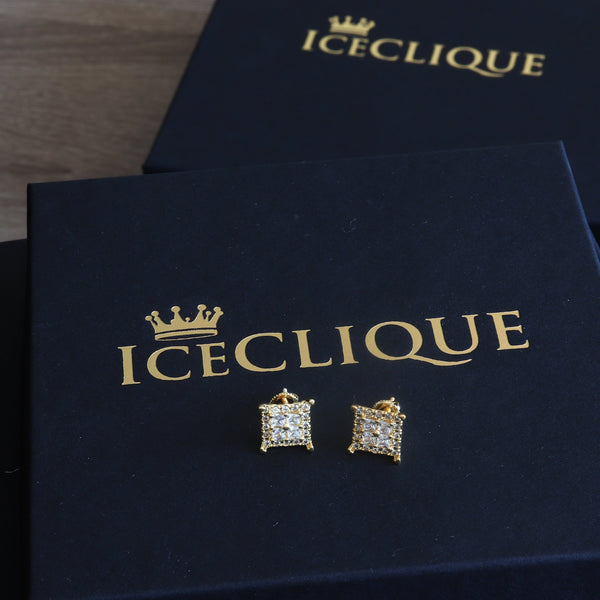 12mm Square Baguette Earrings