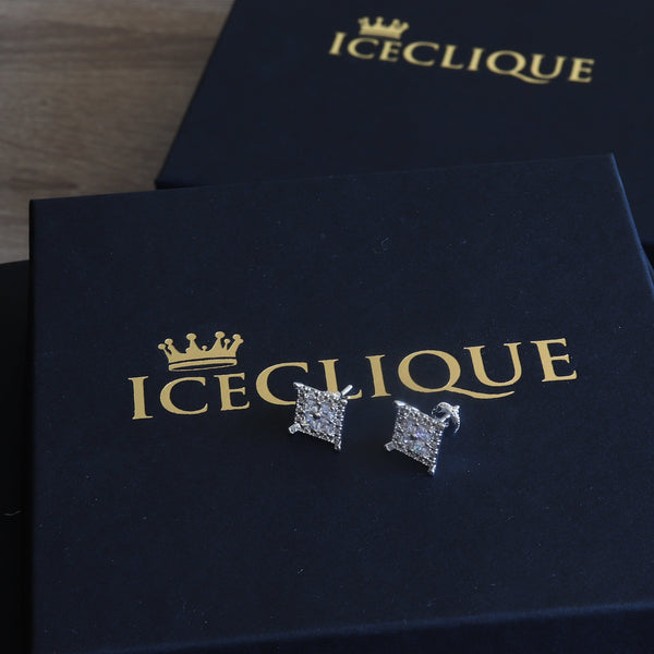12mm Square Baguette Earrings