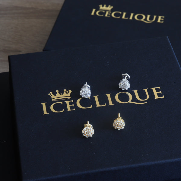 8mm Round Cluster Earrings
