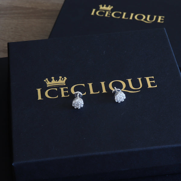 8mm Round Cluster Earrings