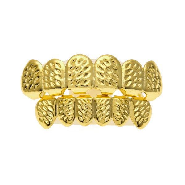 Carved Gold Grillz