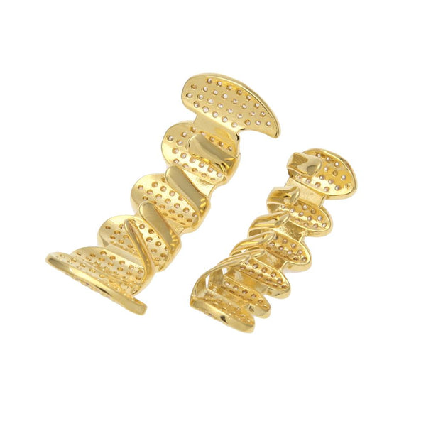 Iced Fangs Gold Grillz